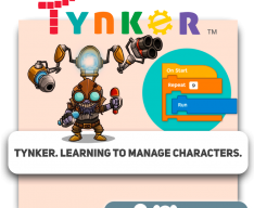 Tynker. Learning to manage characters.  - Programming for children in Jersey City